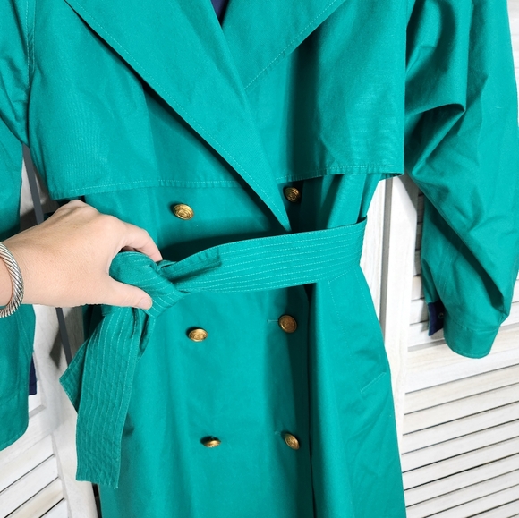 Vintage London Fog long trench rain resistant coat size 10 - Picture 7 of 9